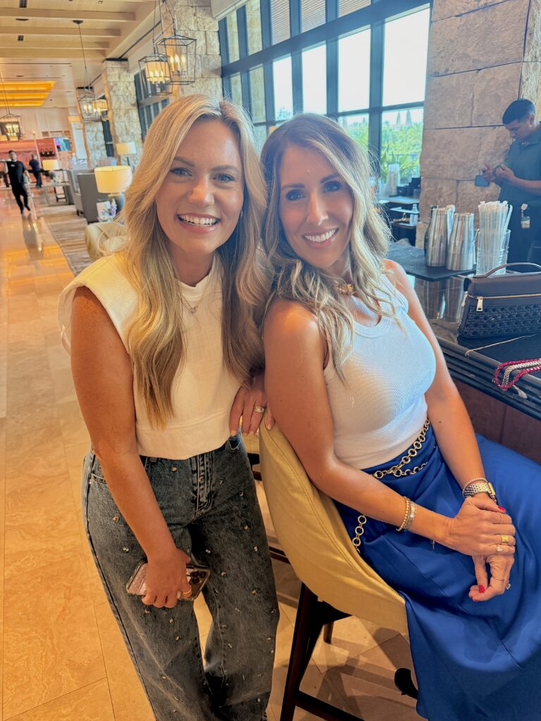 Audrie Dollins connecting with fellow creators and industry professionals at LTKCon 2026, highlighting influencer networking, brand partnerships, and community building in digital marketing.