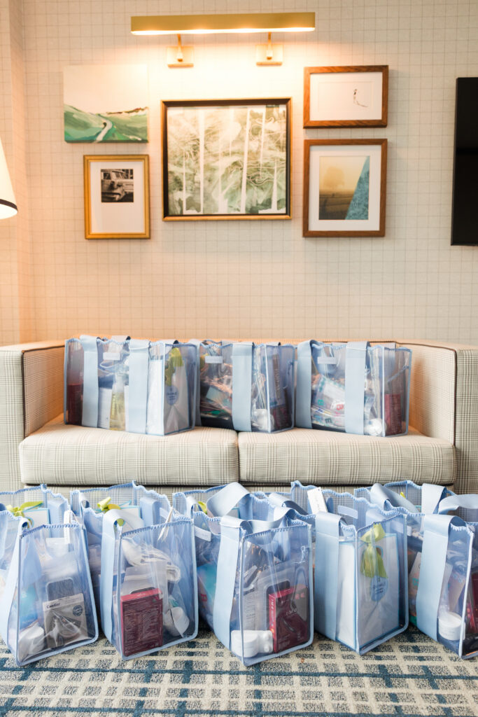 Parlay Collective influencer gifting bags arranged for LTKCon 2026, featuring curated brand partnerships supporting creator relationships and affiliate marketing.